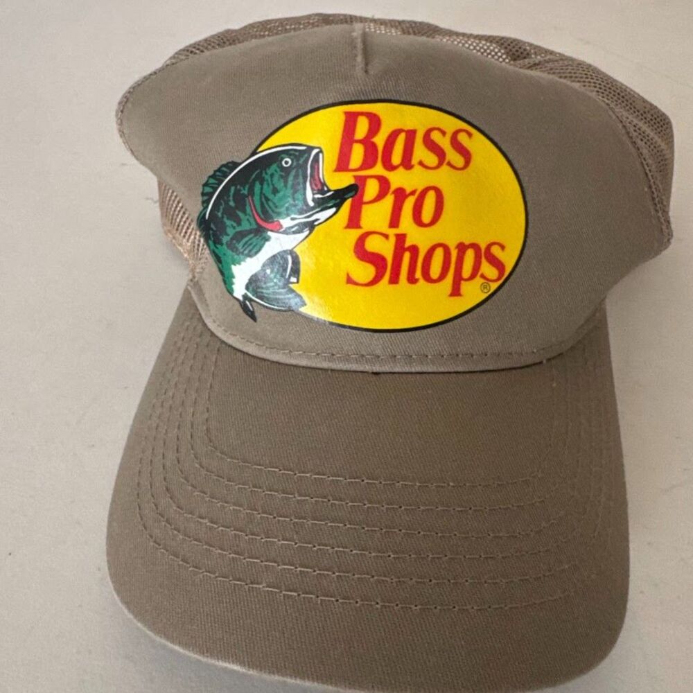 Bass Pro Shops Beige Tan Brown Trucker Hat OS
